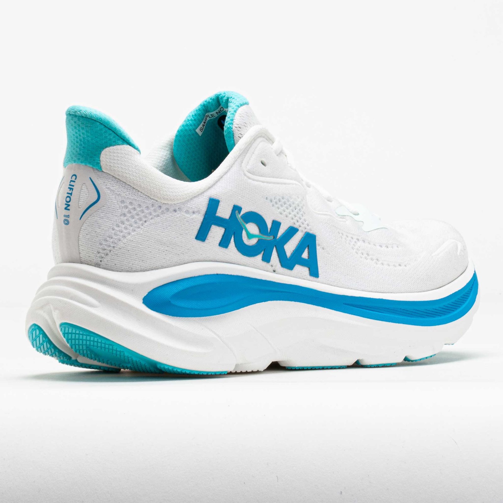 HOKA Clifton 10 Mens White/Skyward Blue - Image 6