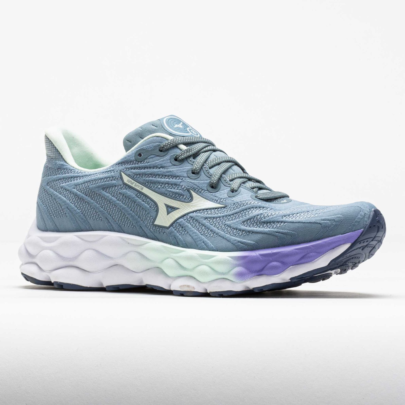 Mizuno Wave Sky 8 Womens Citadel/Hint of Mint - Image 5