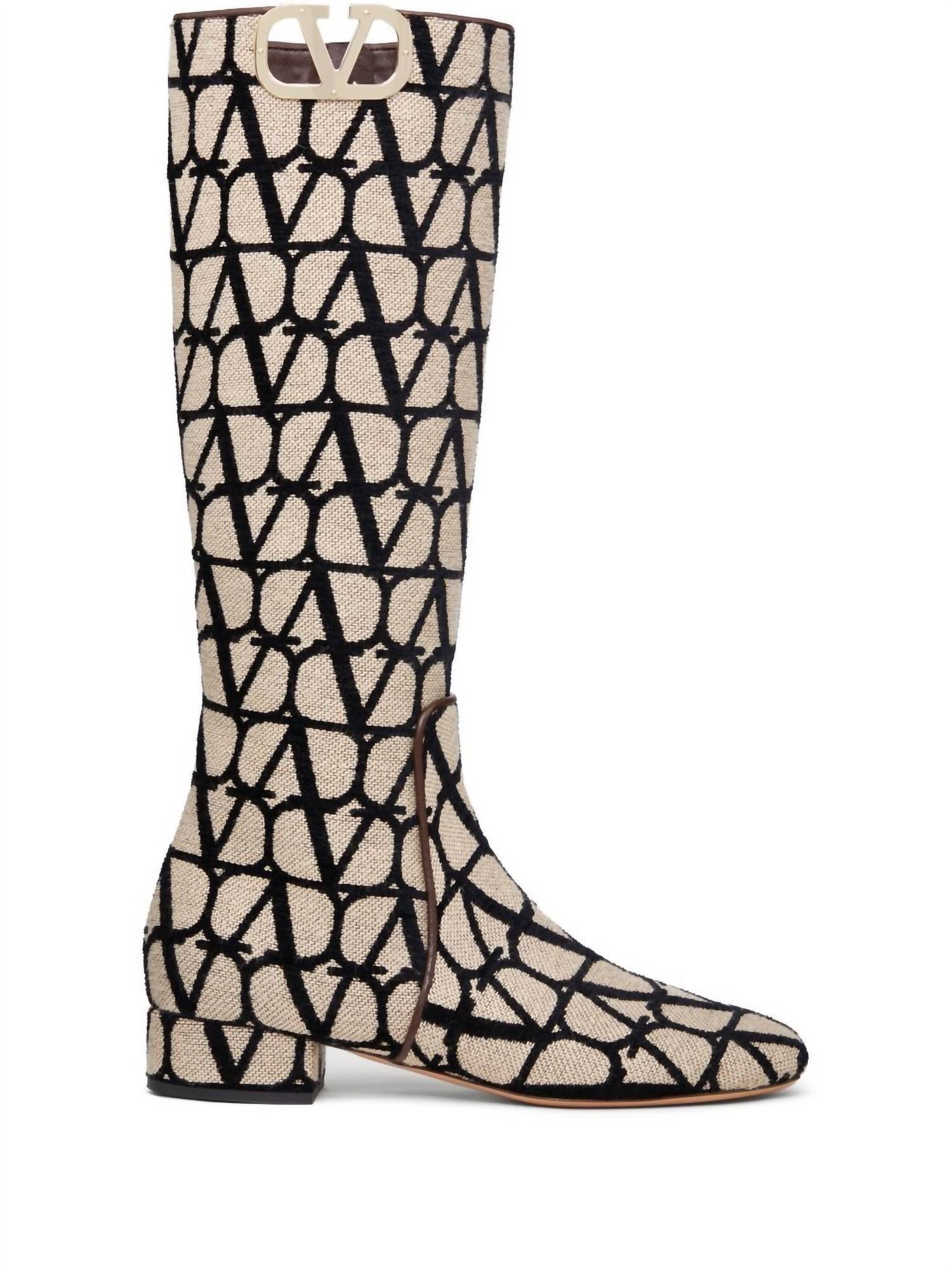 Valentino Garavani - Women's V Logo Toile Iconographe Boots