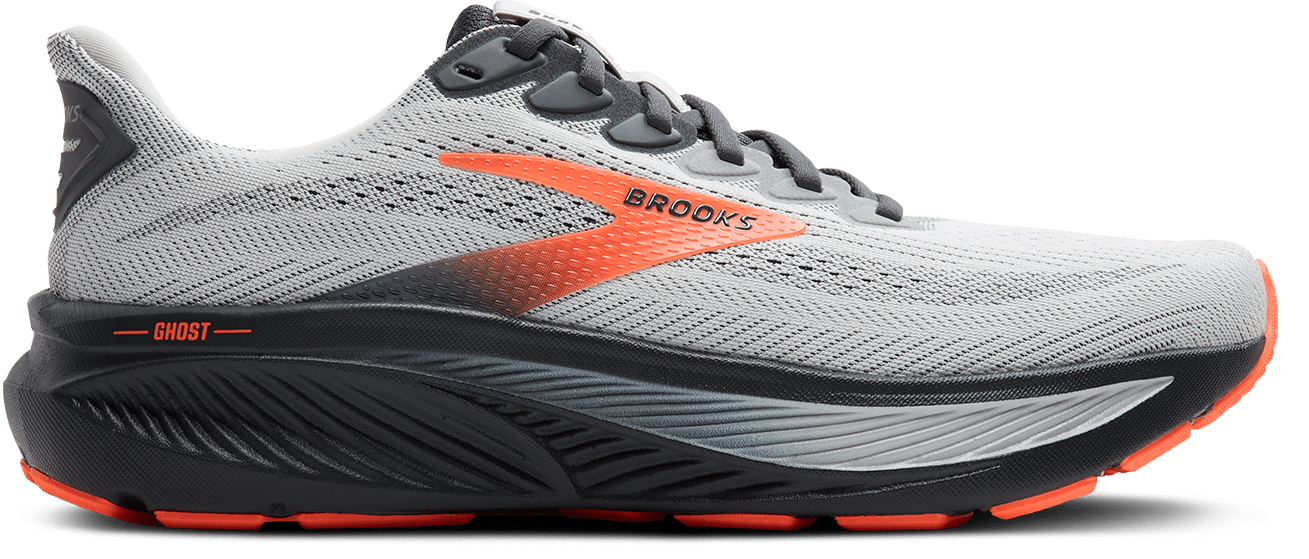 Men's Ghost 17 EXTRA WIDE (048 - Oyster Mushroom/Orange/Ebony)