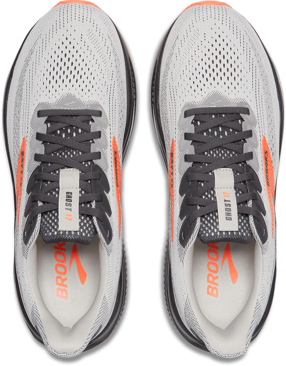 Men's Ghost 17 EXTRA WIDE (048 - Oyster Mushroom/Orange/Ebony) - Image 4