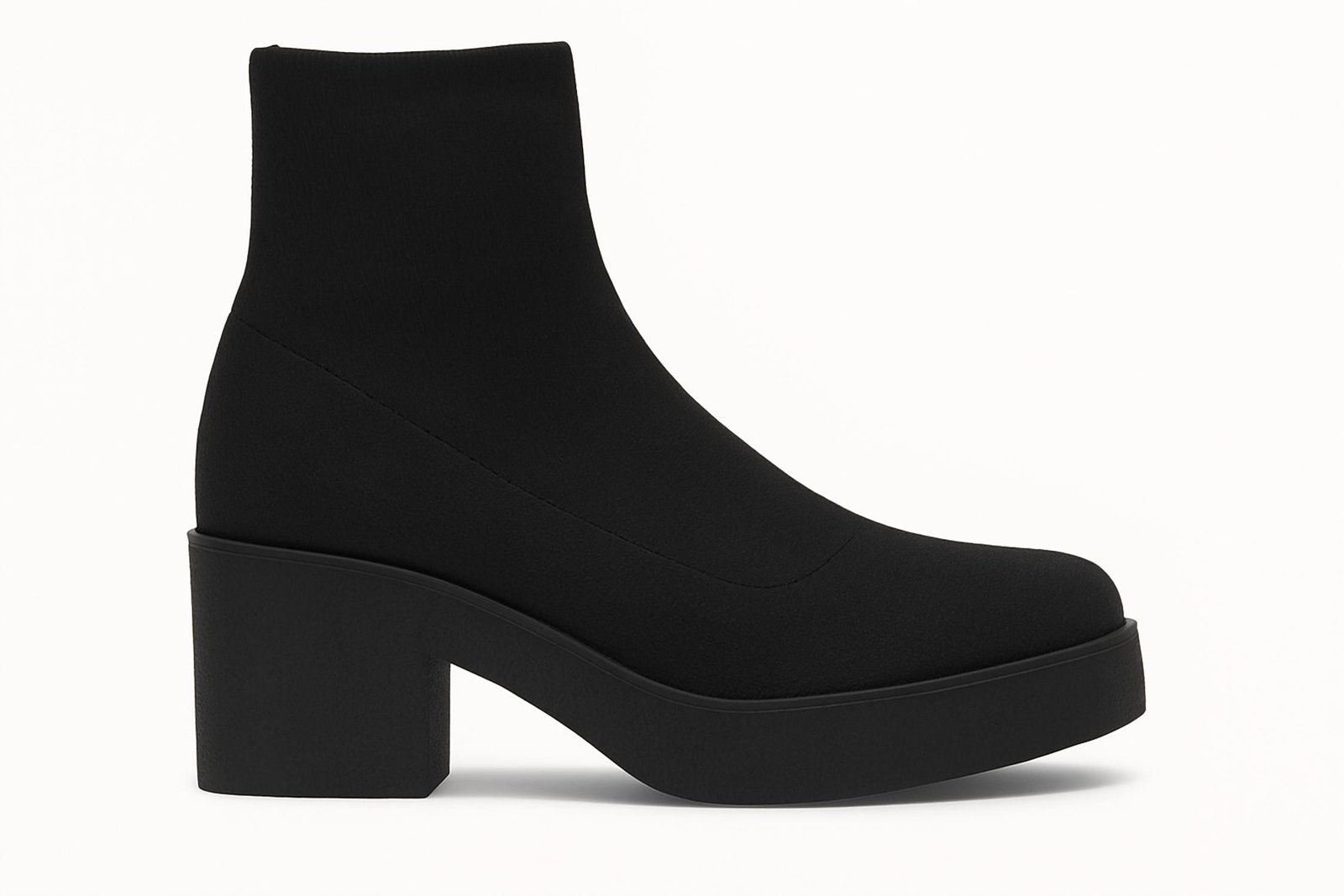 Everglades - Women's Stretch Sock Knit Boots With Platform Block Heel