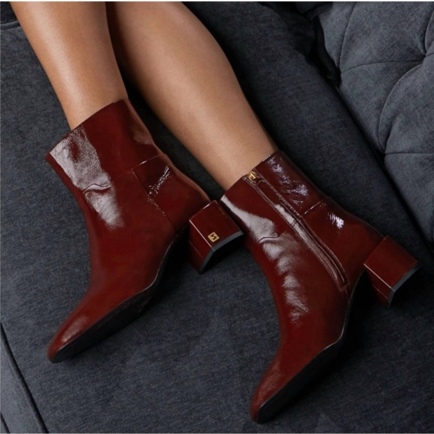 Franco Sarto - Women's Flexa Fabiene Leather Square Toe Bootie - Image 2