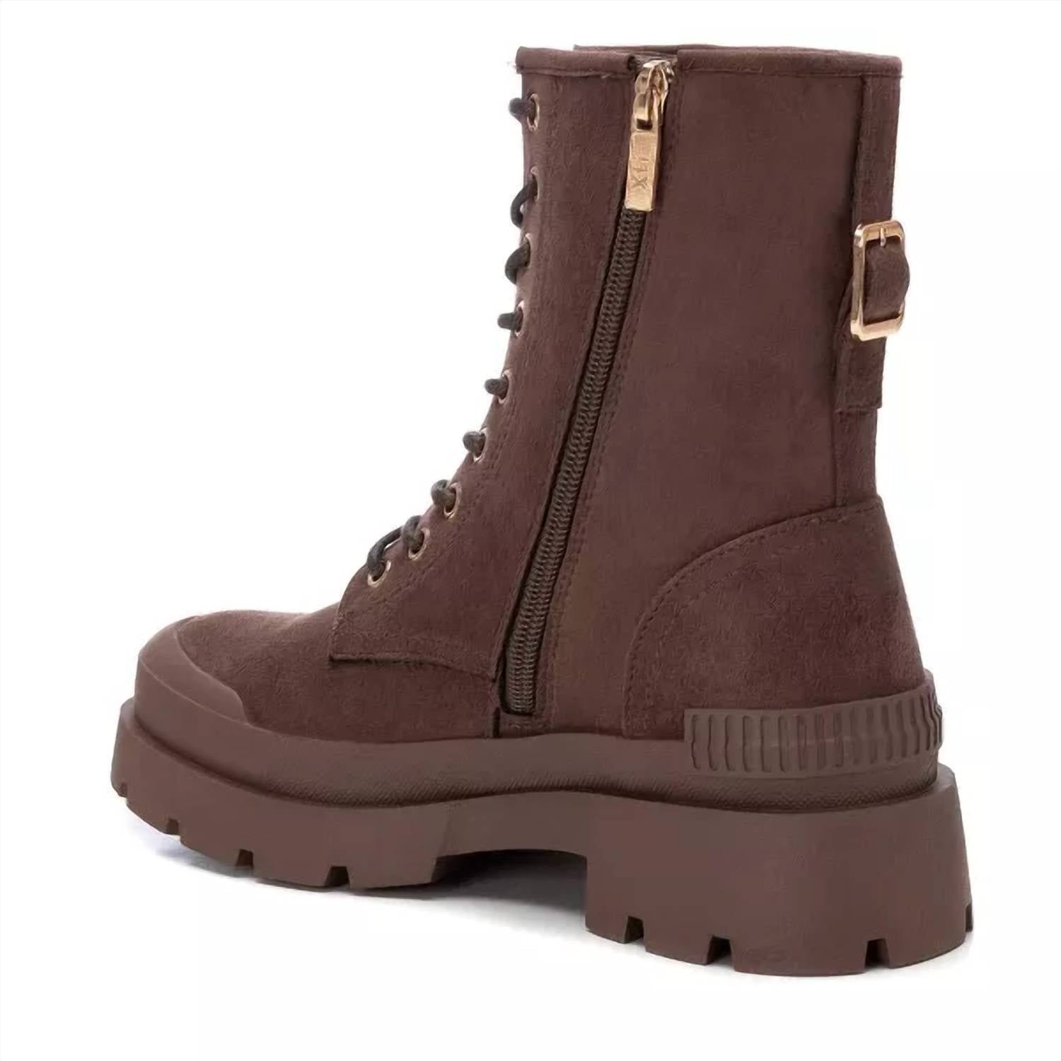 Xti - Women's Suede Lace-Up Booties - Image 3