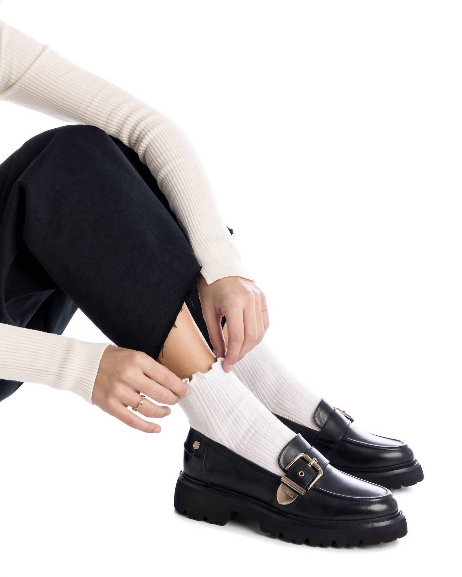 Xti - Women's Carmela Collection Leather Loafer - Image 3