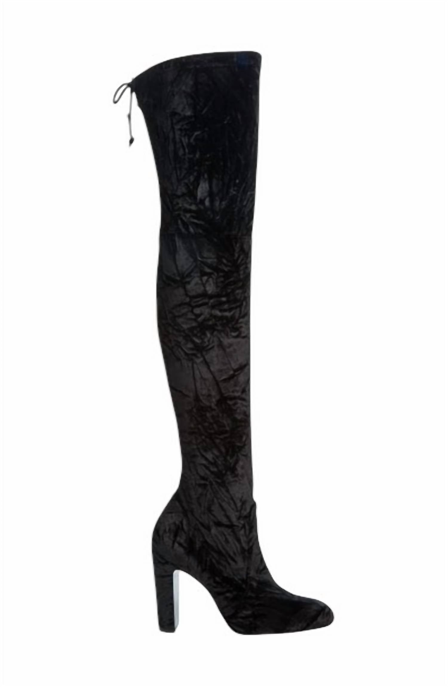 Stuart Weitzman - Womne's Vidaland Stretch Crushed Velvet Otk Boots - Image 3