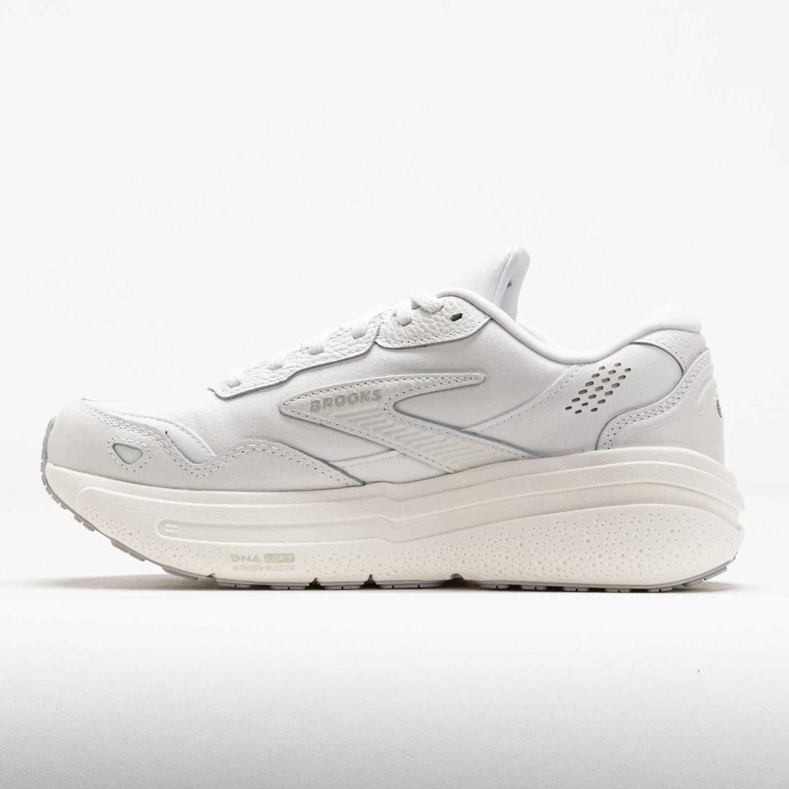 Brooks Ghost Max Leather Mens White/White - Image 2