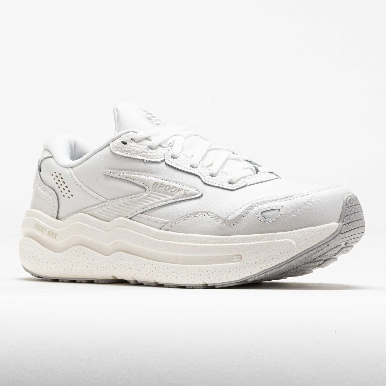 Brooks Ghost Max Leather Mens White/White - Image 5