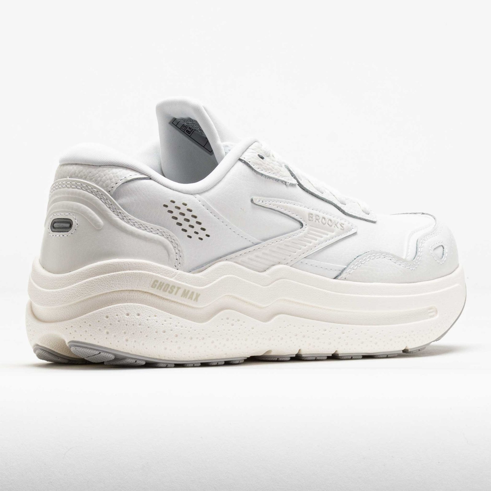 Brooks Ghost Max Leather Mens White/White - Image 6