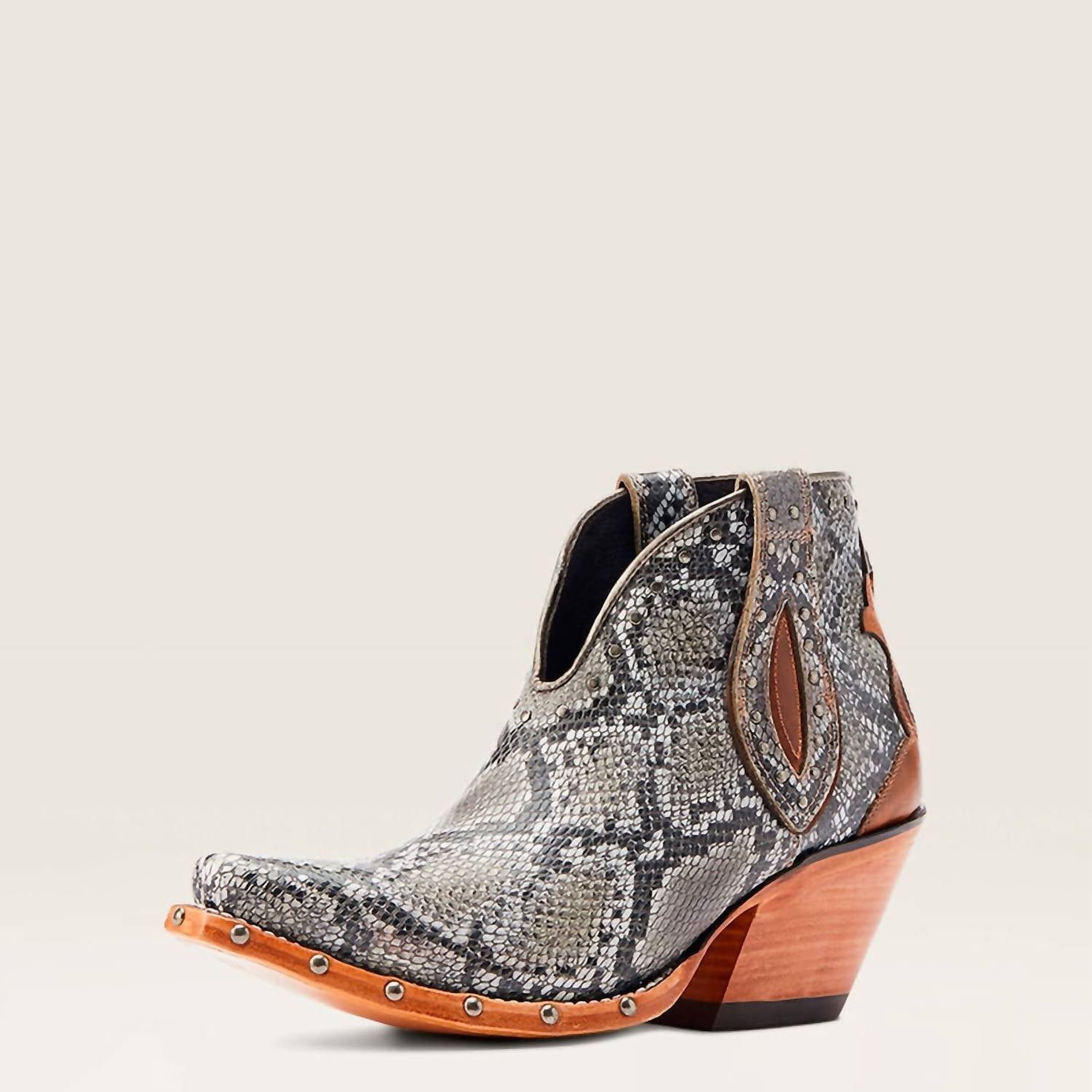 Ariat - Women's Greeley Western Leather Snake Bootie - Image 6