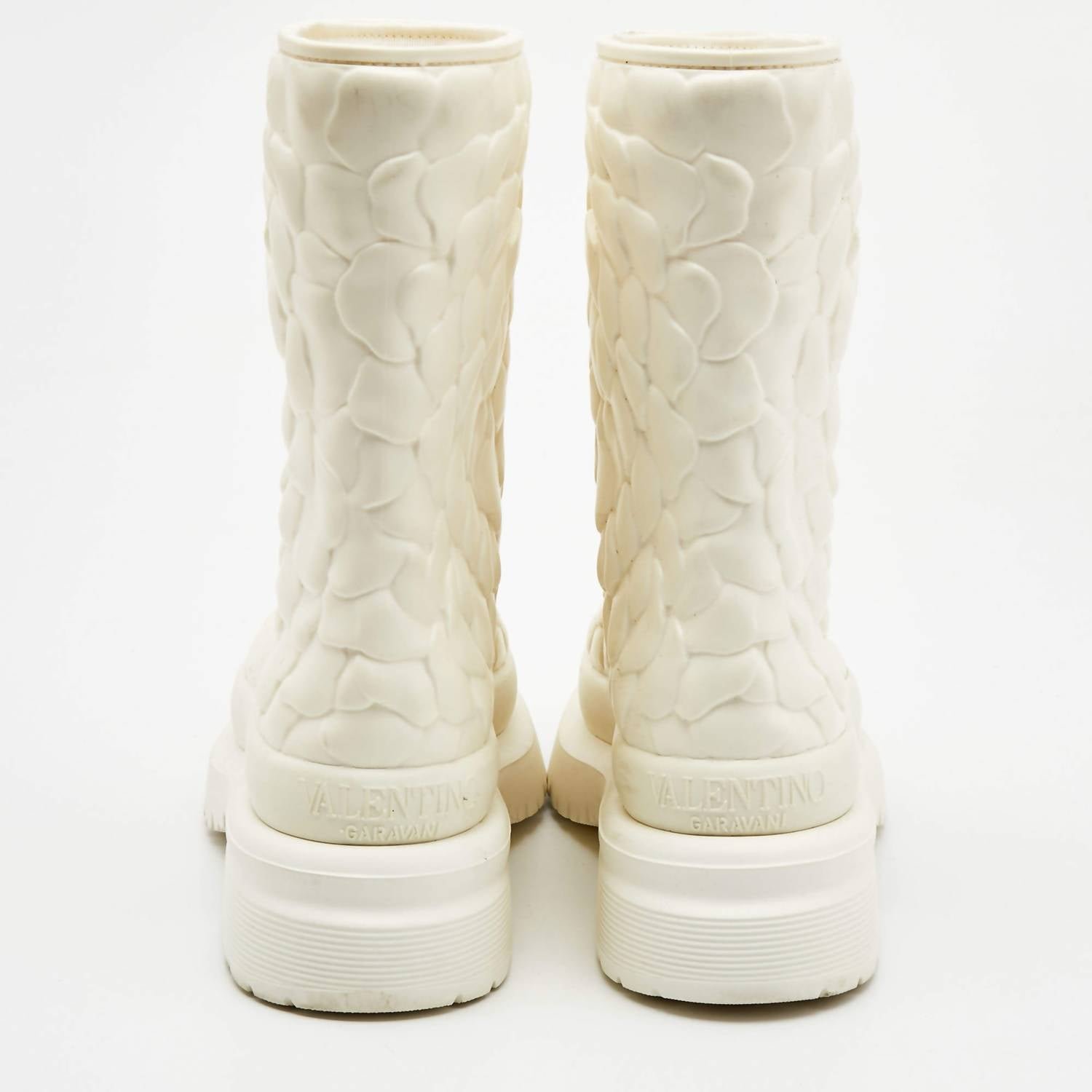 Valentino Garavani - Women's Rubber Rose Edition Atelier Mid Calf Boots - Image 4