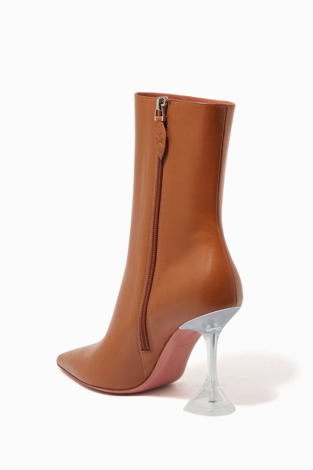 Amina Muaddi - Women's Giorgia Croc Leather Mid-calf Boots - Image 3