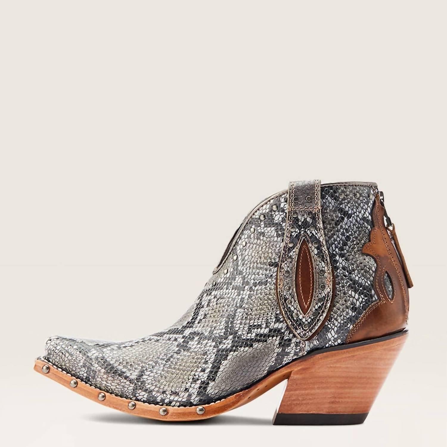 Ariat - Women's Greeley Western Leather Snake Bootie - Image 2
