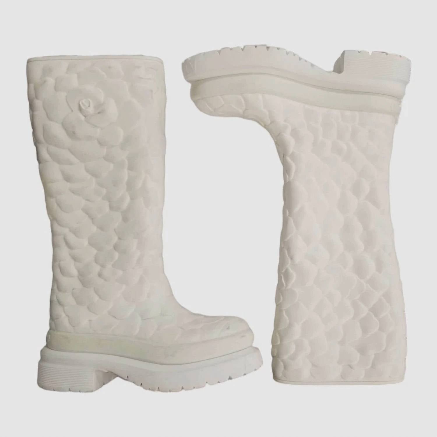 Valentino Garavani - Women's Rubber Rose Edition Atelier Knee Hi Boots - Image 3