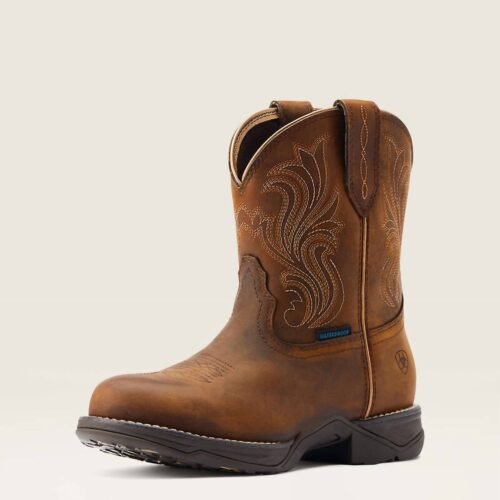 Ariat - Women's Round Toe Shortie Waterproof Western Boot