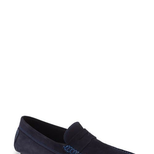 To Boot New York Blue Suede Italian Driving Shoe