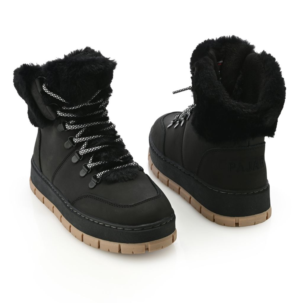 Pajar Canada Chalet Faux Fur Trimmed Leather Boots