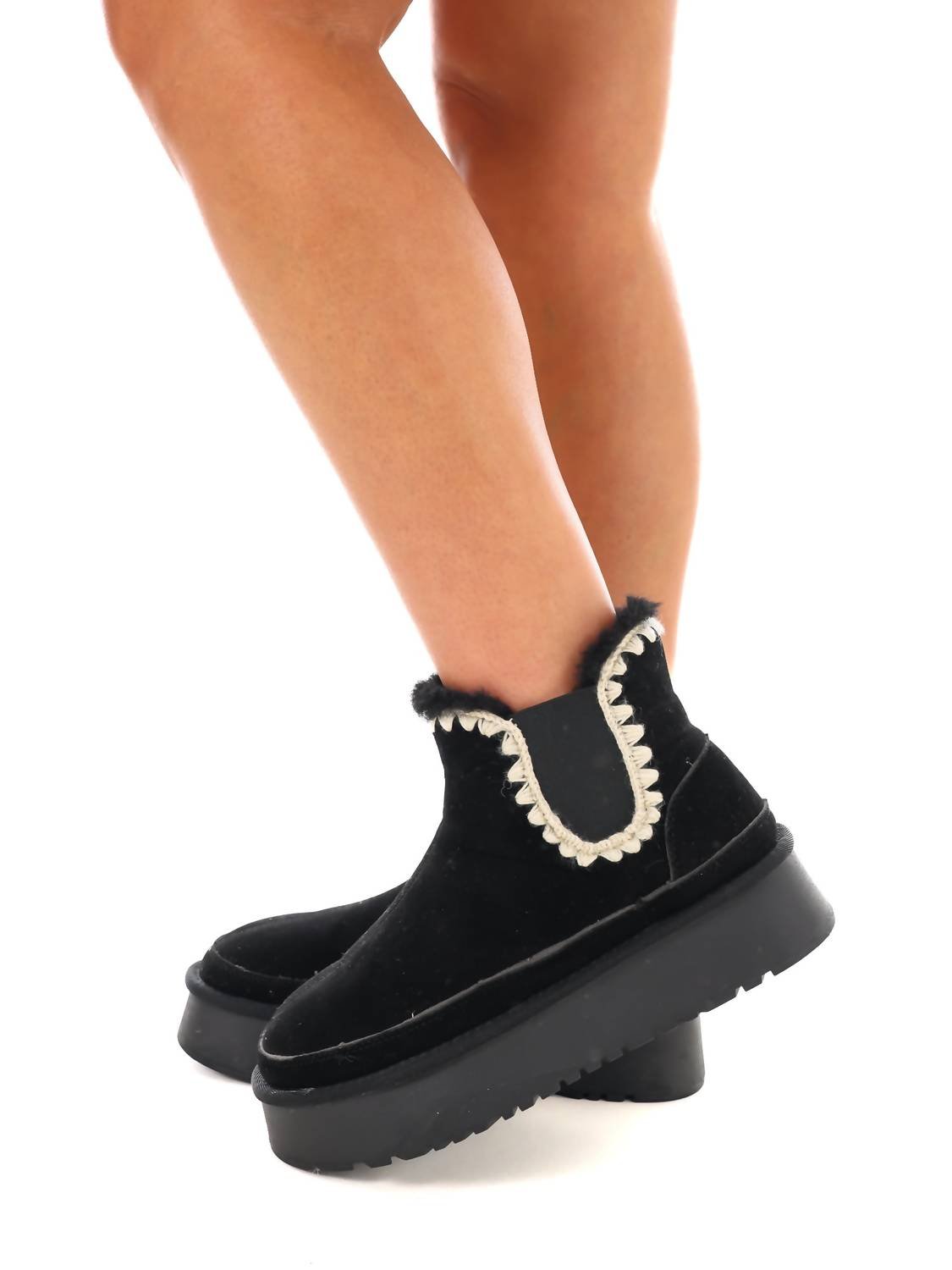 Ccocci - Women's Crochet Platform Boot - Image 4