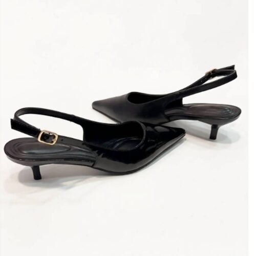 Ccocci - Women's Bell pointed toe kitten heel pumps