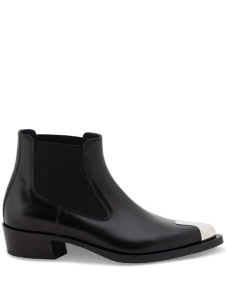 Alexander Mc Queen Leather Ankle Boots