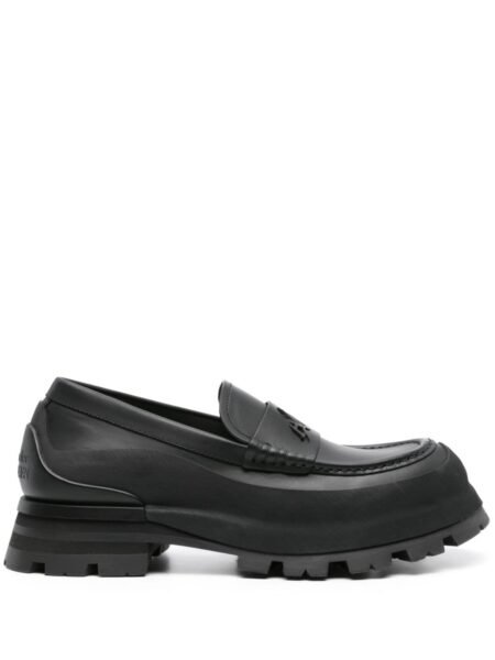 Alexander Mc Queen Seal Logo Leather Loafers